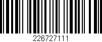 Código de barras (EAN, GTIN, SKU, ISBN): '226727111'