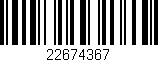 Código de barras (EAN, GTIN, SKU, ISBN): '22674367'