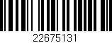 Código de barras (EAN, GTIN, SKU, ISBN): '22675131'
