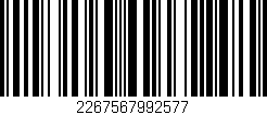 Código de barras (EAN, GTIN, SKU, ISBN): '2267567992577'