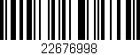 Código de barras (EAN, GTIN, SKU, ISBN): '22676998'