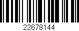 Código de barras (EAN, GTIN, SKU, ISBN): '22678144'