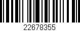 Código de barras (EAN, GTIN, SKU, ISBN): '22678355'