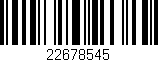 Código de barras (EAN, GTIN, SKU, ISBN): '22678545'