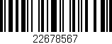 Código de barras (EAN, GTIN, SKU, ISBN): '22678567'