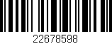 Código de barras (EAN, GTIN, SKU, ISBN): '22678598'