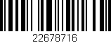 Código de barras (EAN, GTIN, SKU, ISBN): '22678716'