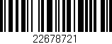 Código de barras (EAN, GTIN, SKU, ISBN): '22678721'