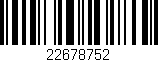 Código de barras (EAN, GTIN, SKU, ISBN): '22678752'