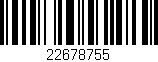 Código de barras (EAN, GTIN, SKU, ISBN): '22678755'