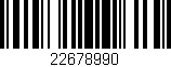 Código de barras (EAN, GTIN, SKU, ISBN): '22678990'