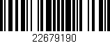 Código de barras (EAN, GTIN, SKU, ISBN): '22679190'