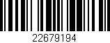 Código de barras (EAN, GTIN, SKU, ISBN): '22679194'