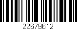 Código de barras (EAN, GTIN, SKU, ISBN): '22679612'