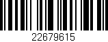 Código de barras (EAN, GTIN, SKU, ISBN): '22679615'