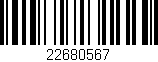 Código de barras (EAN, GTIN, SKU, ISBN): '22680567'