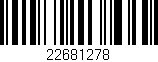 Código de barras (EAN, GTIN, SKU, ISBN): '22681278'