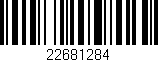 Código de barras (EAN, GTIN, SKU, ISBN): '22681284'