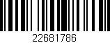 Código de barras (EAN, GTIN, SKU, ISBN): '22681786'