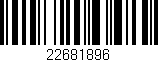 Código de barras (EAN, GTIN, SKU, ISBN): '22681896'