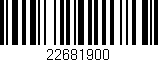 Código de barras (EAN, GTIN, SKU, ISBN): '22681900'