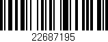 Código de barras (EAN, GTIN, SKU, ISBN): '22687195'