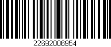 Código de barras (EAN, GTIN, SKU, ISBN): '22692006954'