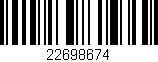 Código de barras (EAN, GTIN, SKU, ISBN): '22698674'