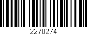 Código de barras (EAN, GTIN, SKU, ISBN): '2270274'