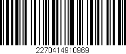 Código de barras (EAN, GTIN, SKU, ISBN): '2270414910969'
