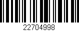 Código de barras (EAN, GTIN, SKU, ISBN): '22704998'
