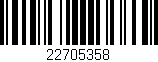 Código de barras (EAN, GTIN, SKU, ISBN): '22705358'