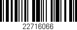 Código de barras (EAN, GTIN, SKU, ISBN): '22716066'