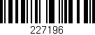 Código de barras (EAN, GTIN, SKU, ISBN): '227196'