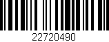 Código de barras (EAN, GTIN, SKU, ISBN): '22720490'