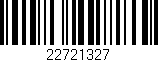 Código de barras (EAN, GTIN, SKU, ISBN): '22721327'