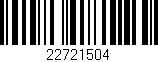 Código de barras (EAN, GTIN, SKU, ISBN): '22721504'