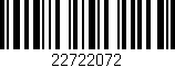 Código de barras (EAN, GTIN, SKU, ISBN): '22722072'