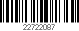 Código de barras (EAN, GTIN, SKU, ISBN): '22722087'