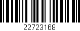 Código de barras (EAN, GTIN, SKU, ISBN): '22723168'