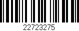 Código de barras (EAN, GTIN, SKU, ISBN): '22723275'