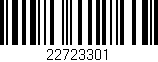 Código de barras (EAN, GTIN, SKU, ISBN): '22723301'