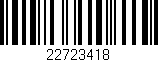 Código de barras (EAN, GTIN, SKU, ISBN): '22723418'