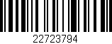 Código de barras (EAN, GTIN, SKU, ISBN): '22723794'
