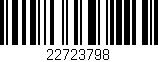 Código de barras (EAN, GTIN, SKU, ISBN): '22723798'