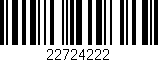 Código de barras (EAN, GTIN, SKU, ISBN): '22724222'