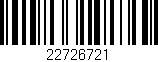 Código de barras (EAN, GTIN, SKU, ISBN): '22726721'
