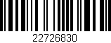 Código de barras (EAN, GTIN, SKU, ISBN): '22726830'