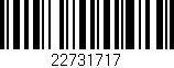 Código de barras (EAN, GTIN, SKU, ISBN): '22731717'