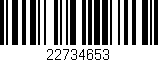 Código de barras (EAN, GTIN, SKU, ISBN): '22734653'
